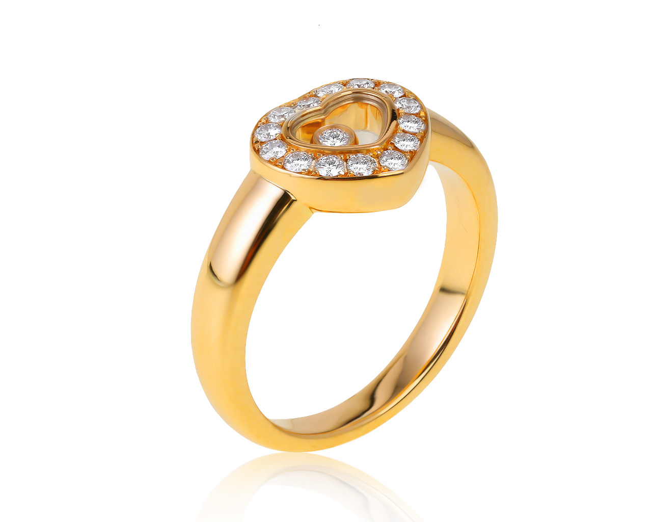 Оригинальное золотое кольцо с бриллиантами 0.23ct Chopard Happy Diamonds 280521/38