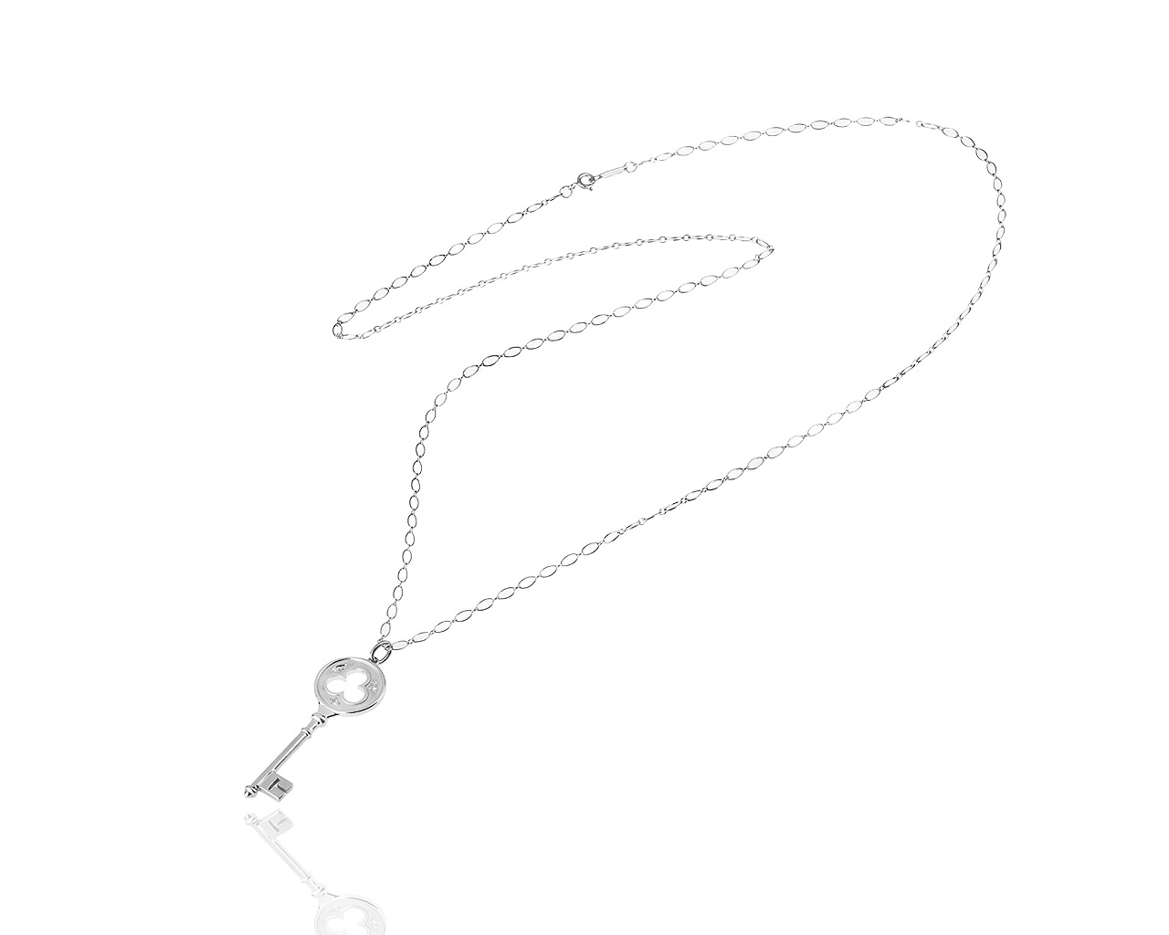 Золотая подвеска с бриллиантами 0.03ct Tiffany&Co Key