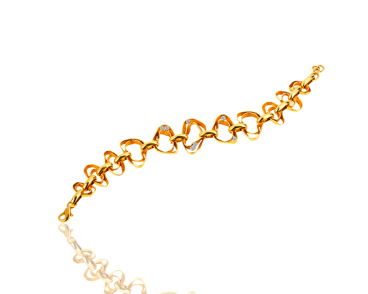 Оригинальный золотой браслет с бриллиантами 0.35ct Annamaria Cammilli Dune 140717/4