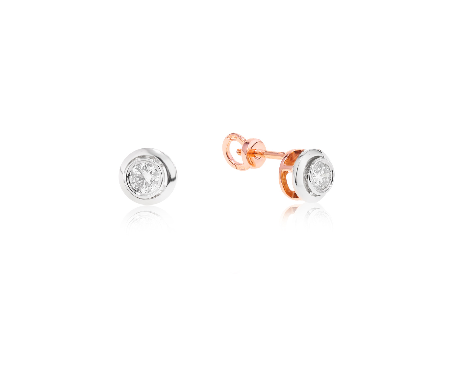 Золотые серьги с бриллиантами 0.51ct 160823/3