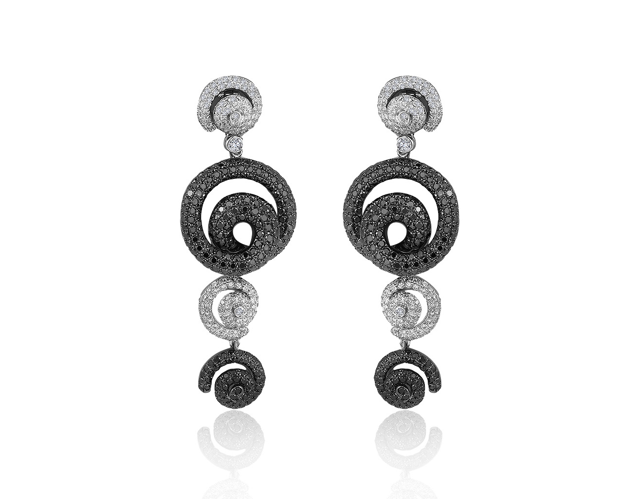 Великолепные золотые серьги с бриллиантами 5.45ct 020819/12