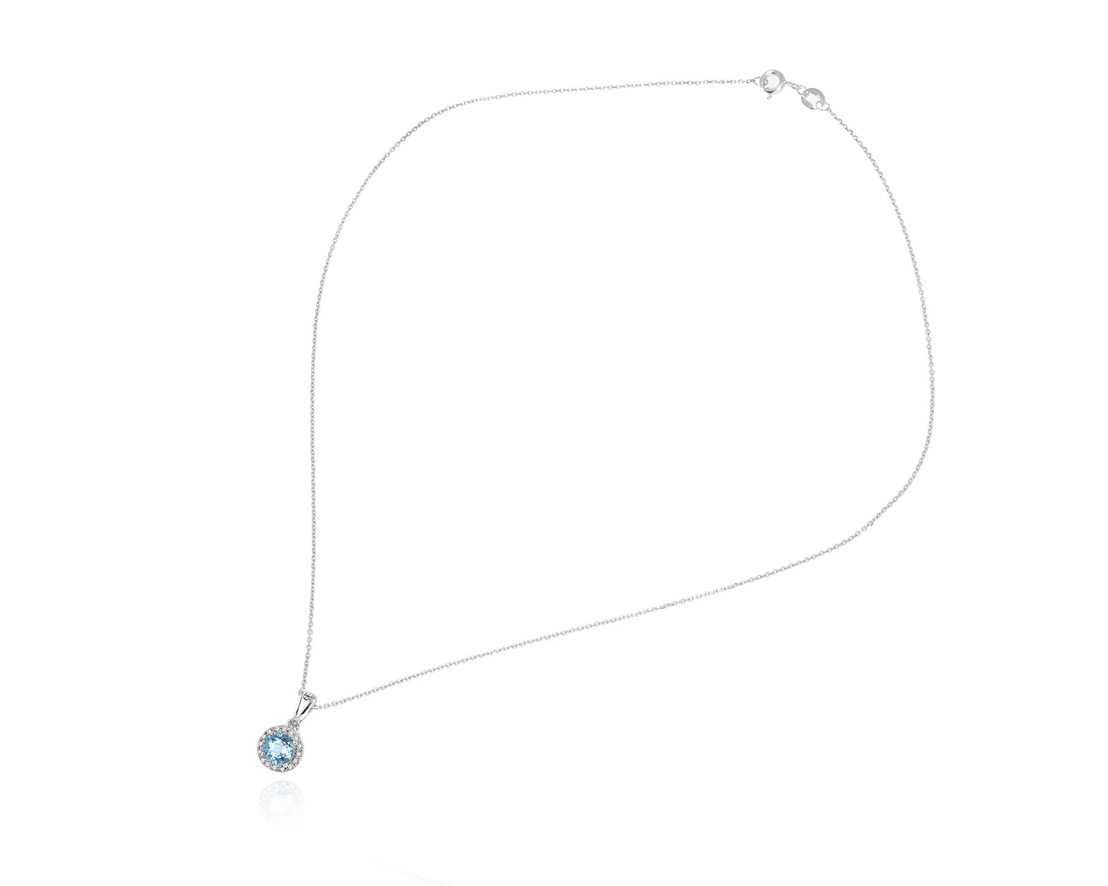 Золотой кулон с топазом 0.61ct и бриллиантами 0.04ct