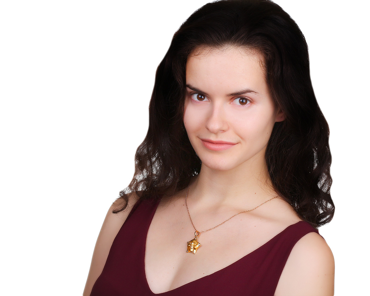 Роскошный золотой кулон с бриллиантами 0.10ct