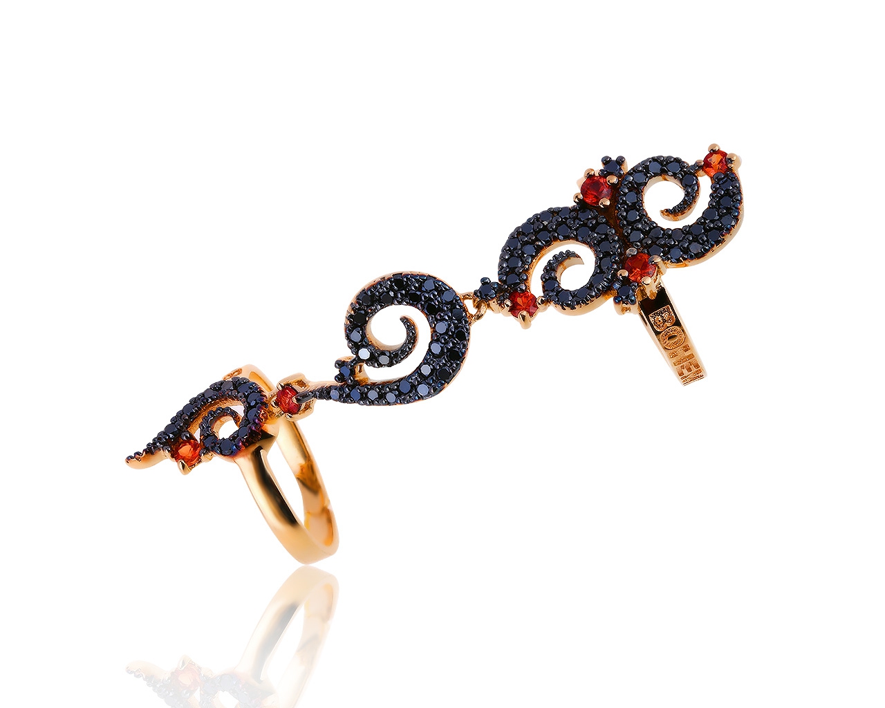 Оригинальное золотое кольцо с бриллиантами 0.75ct Bohemme 101019/7