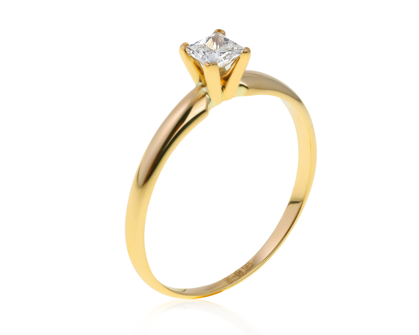 Изысканное золотое кольцо с бриллиантом 0.20ct 300321/3