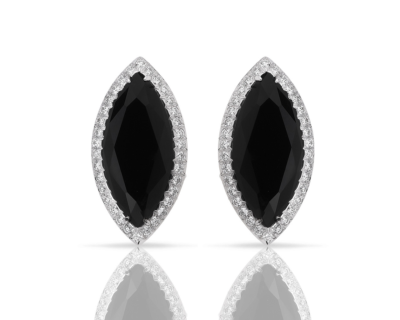 Золотые серьги с ониксом и бриллиантами 0.81ct Chopard 170320/12