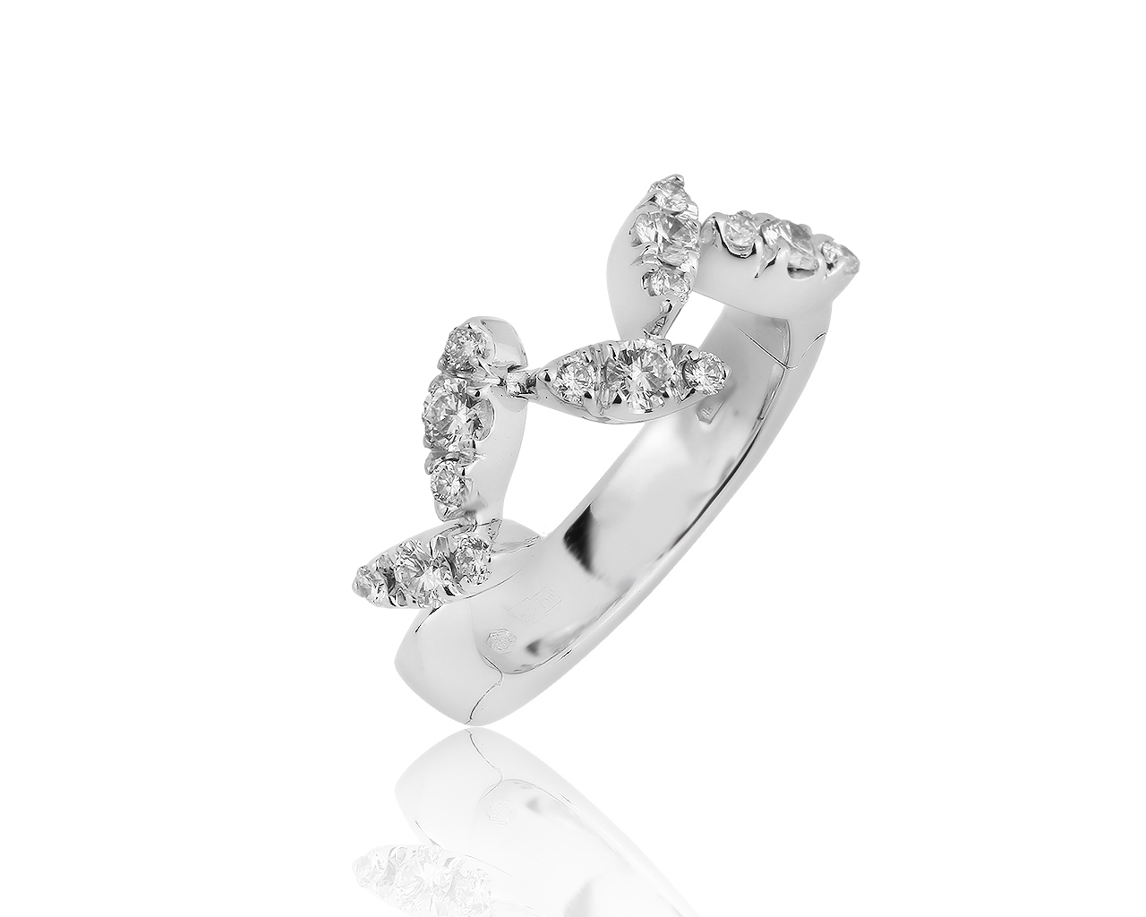 Оригинальное золотое кольцо с бриллиантами 0.41ct Pasquale Bruni 270919/7