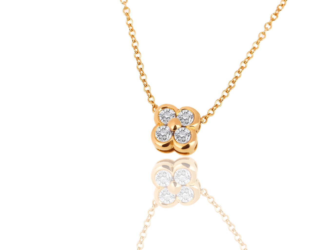 Золотая подвеска с бриллиантами 0.20ct Tiffany&Co 050718/5