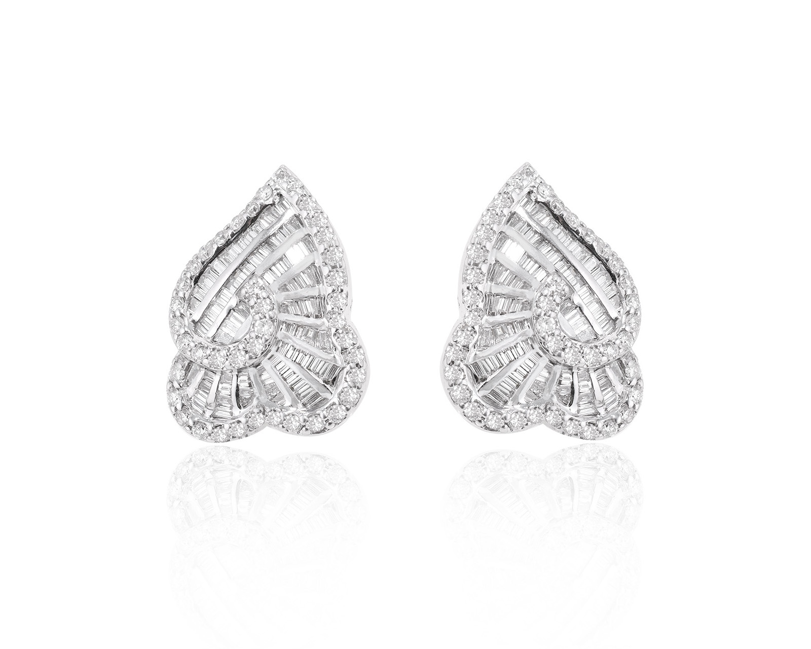 Золотые серьги с бриллиантами 2.89ct 100624/5