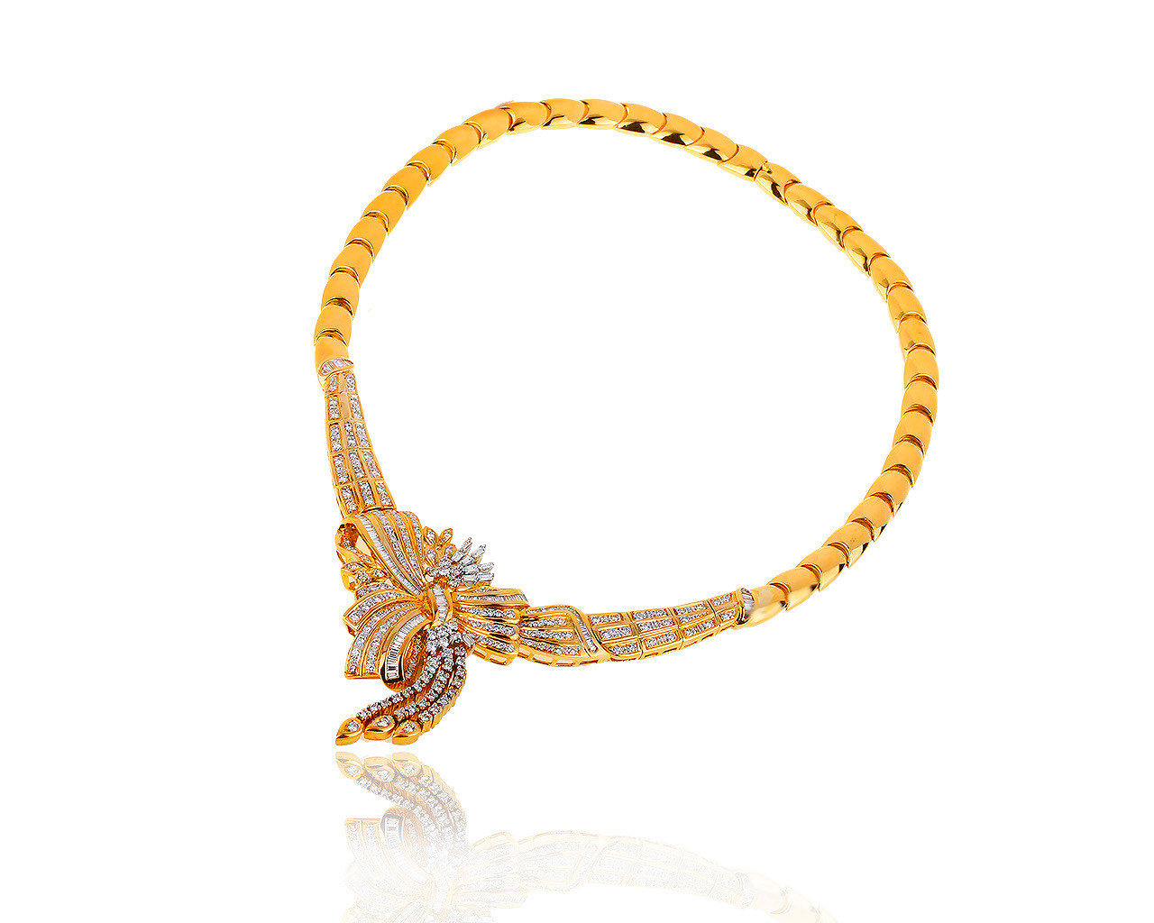 Великолепное золотое колье с бриллиантами 4.00ct 250719/15