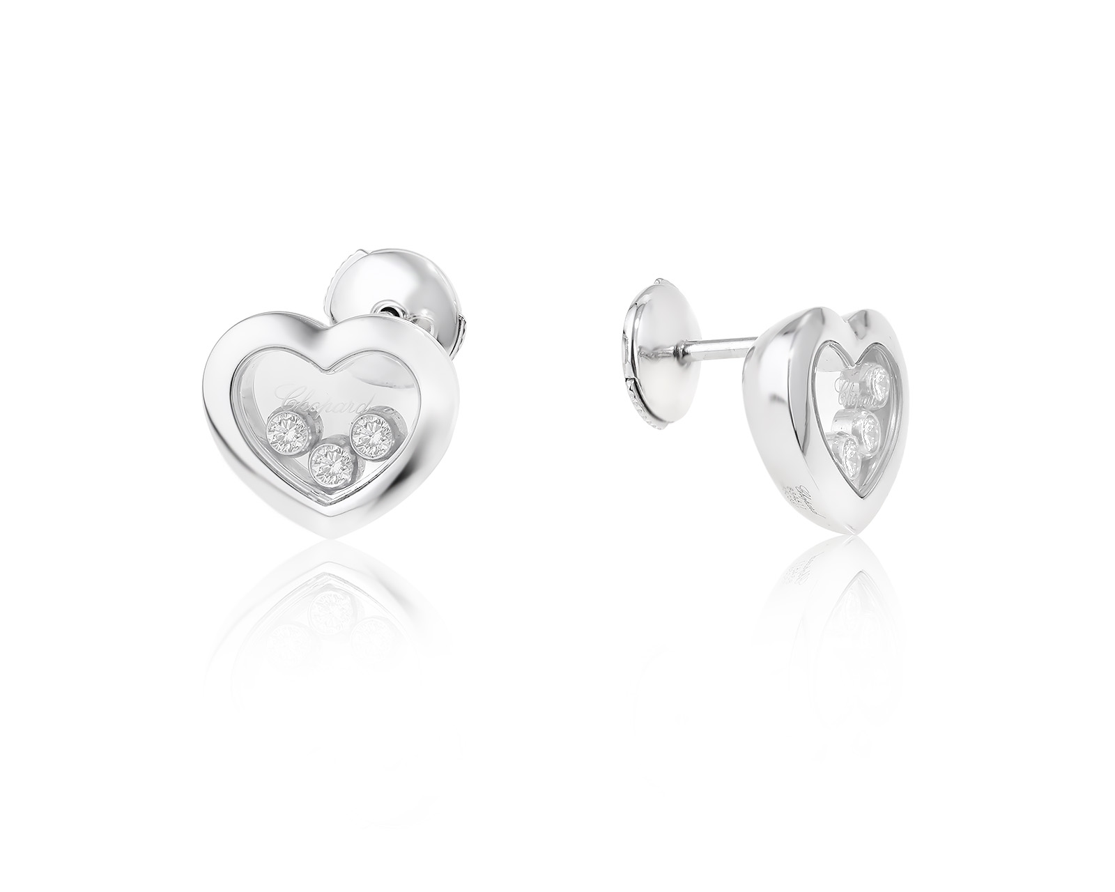 Оригинальные золотые серьги Chopard Happy Diamonds 290324/6