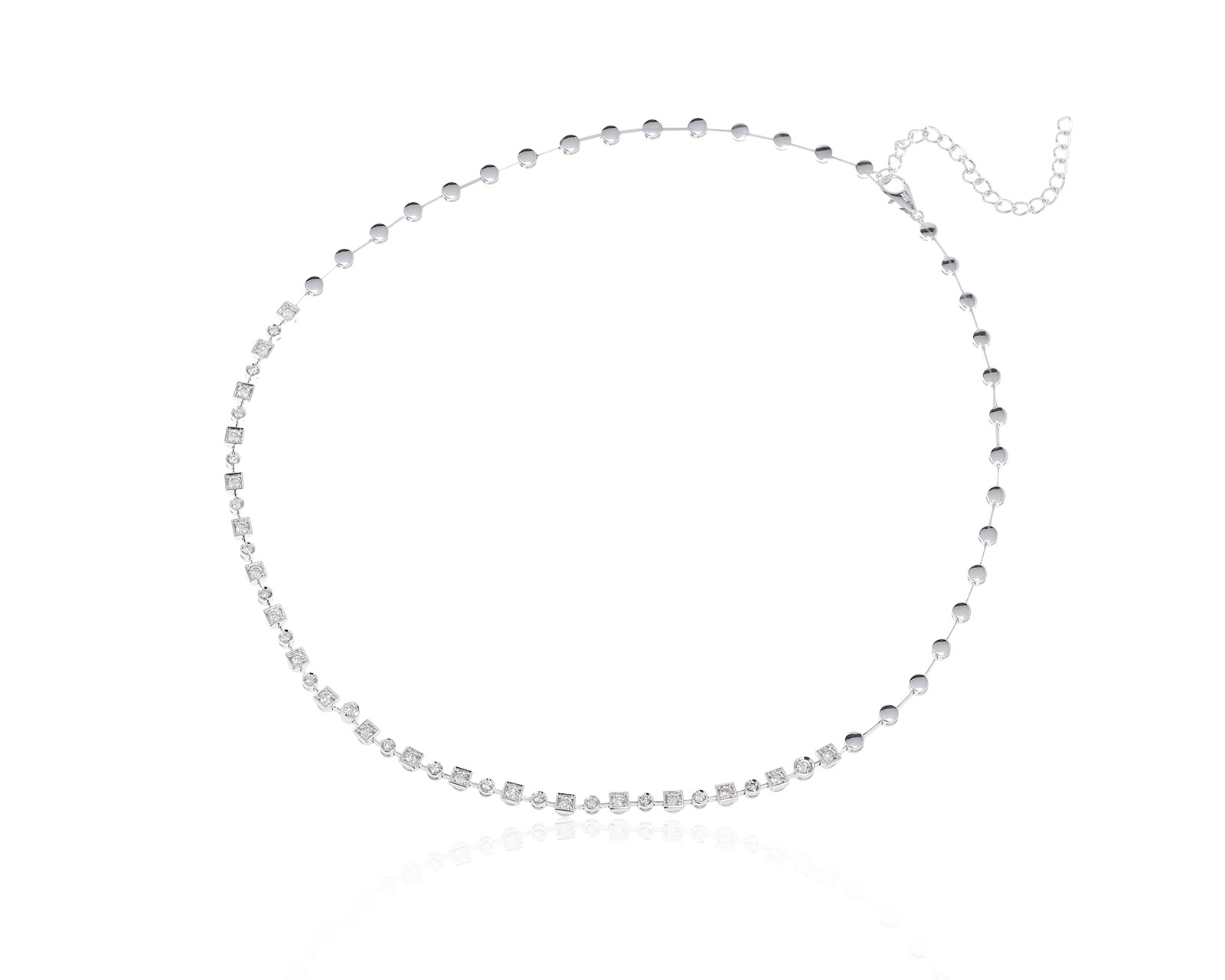 Богатое золотое колье с бриллиантами 1.83ct 230522/15