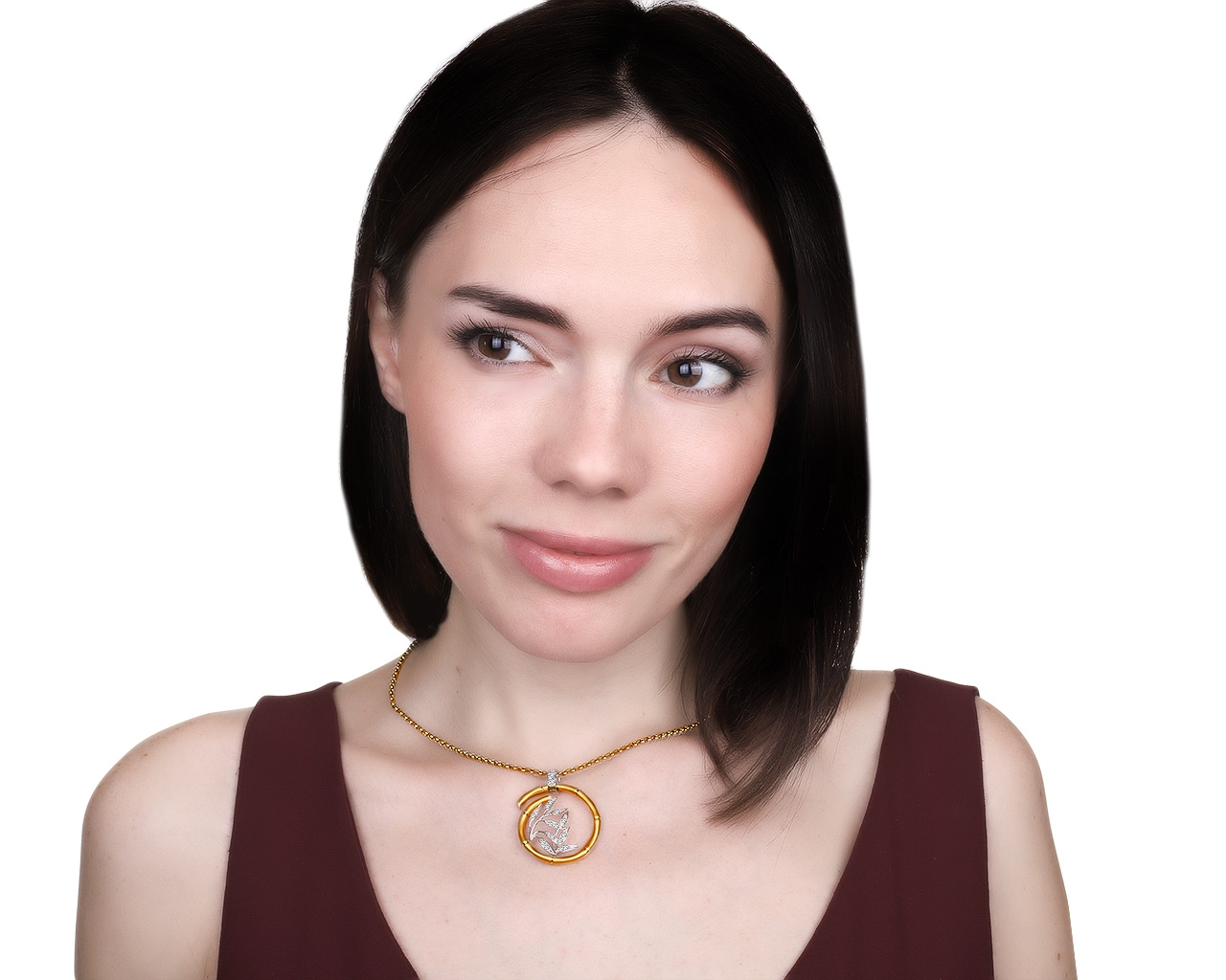 Оригинальный золотой кулон с бриллиантами 0.36ct Carrera y Carrera