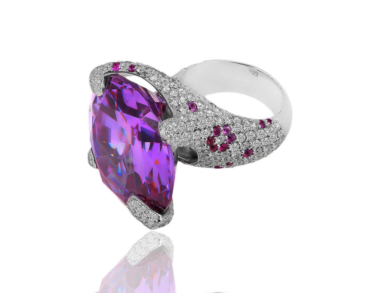 Волшебное золотое кольцо с бриллиантами 5.30ct 240317/8