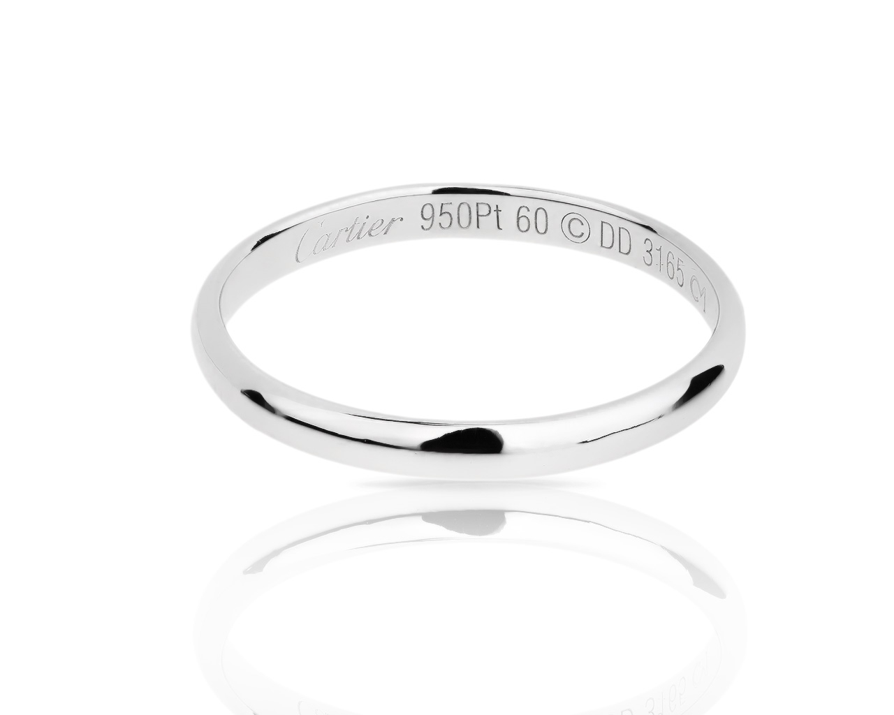 Оригинальное платиновое кольцо Cartier 270218/6 Оригинальное платиновое кольцо Cartier 270218/6