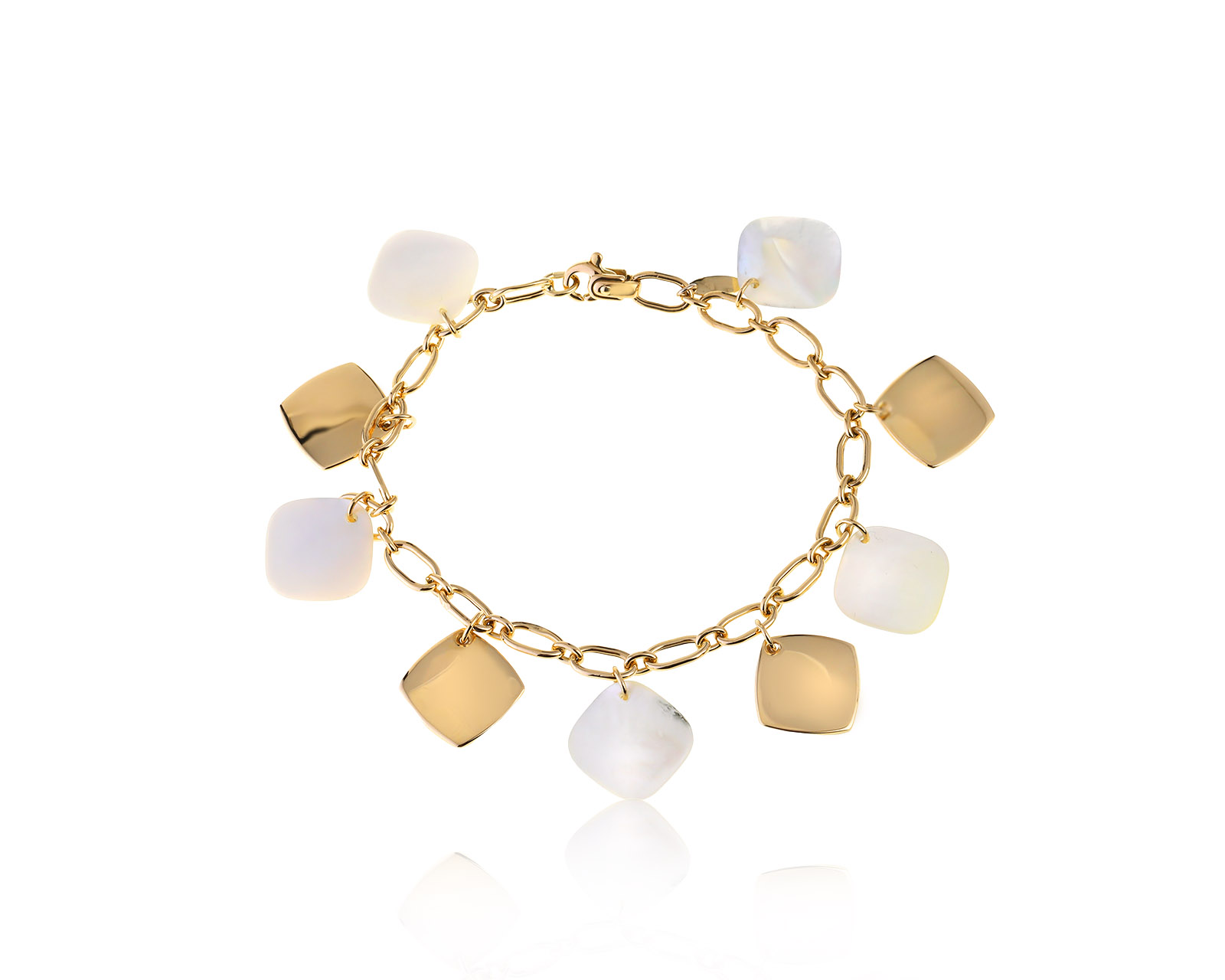 Итальянский золотой браслет с перламутром 25.00ct 051022/10