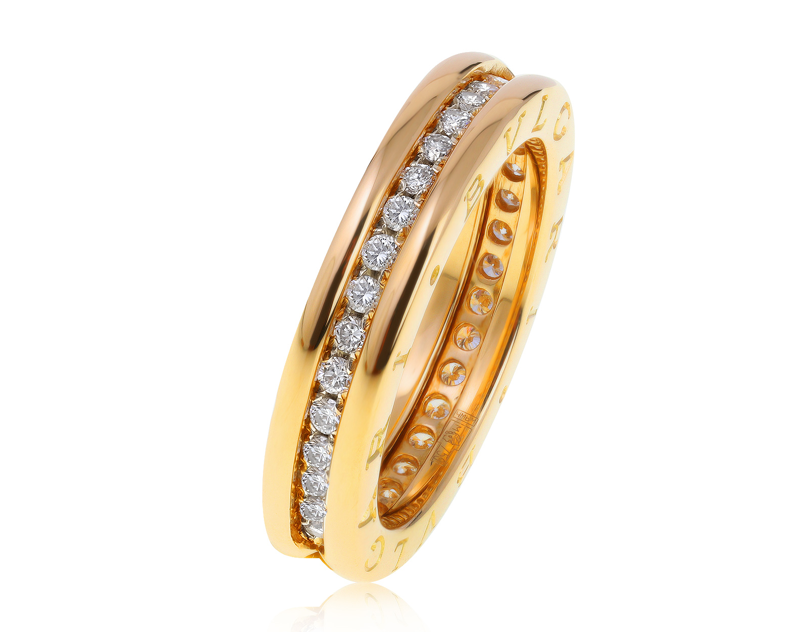 Оригинальное золотое кольцо с бриллиантами 0.48ct Bvlgari B.Zero1 170621/3