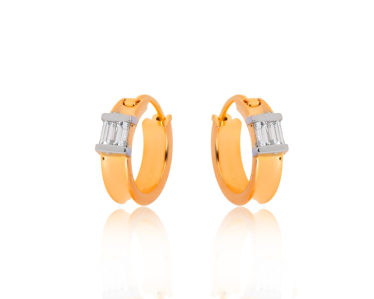 Оригинальные золотые серьги с бриллиантами 0.50ct Tiffany&Co 101219/2