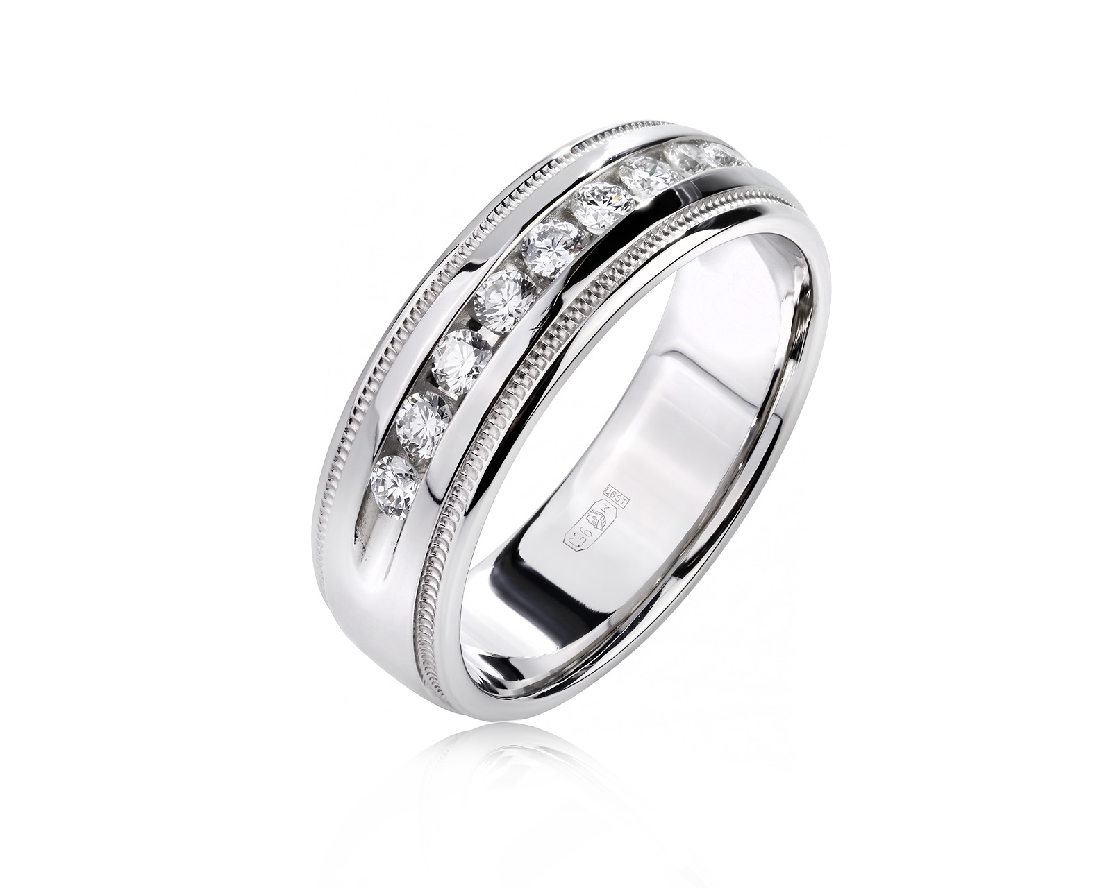 Платиновое кольцо с бриллиантами 0.51ct 090726/6