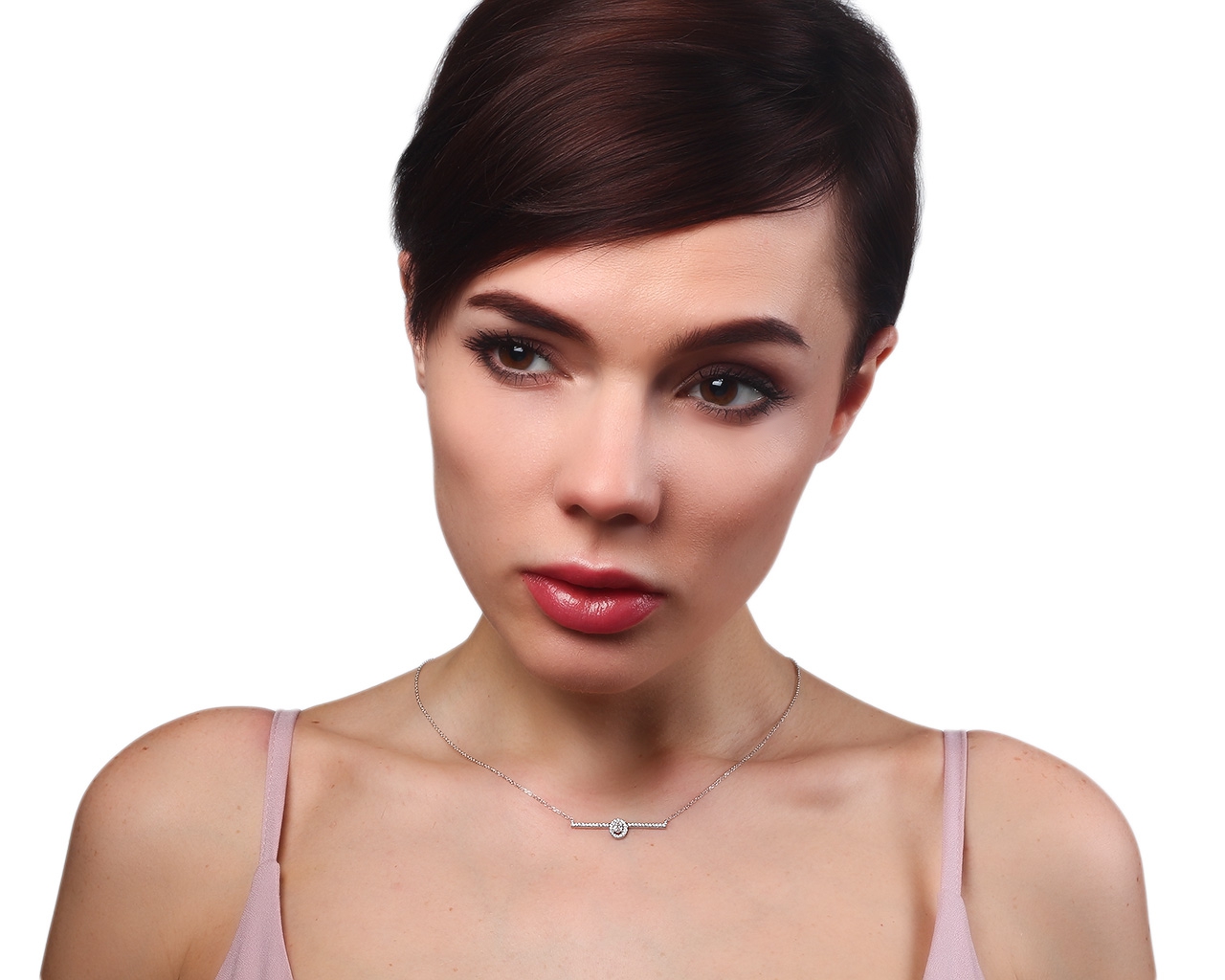 Волнующее золотое колье с бриллиантами 0.35ct Messika