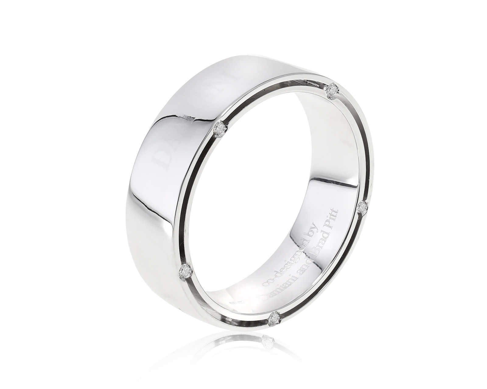 Оригинальное золотое кольцо Damiani D.Side 010623/4 Оригинальное золотое кольцо Damiani D.Side 010623/4
