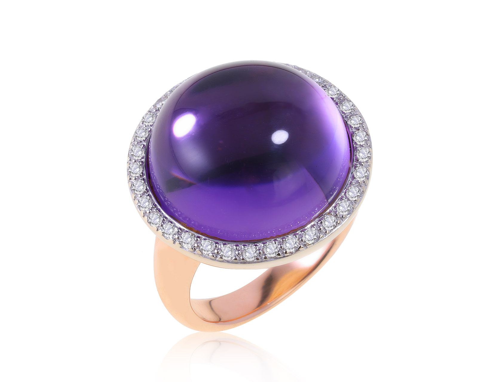 Оригинальное золотое кольцо с аметистом 12.40ct MiMi 160422/2 Оригинальное золотое кольцо с аметистом 12.40ct MiMi 160422/2
