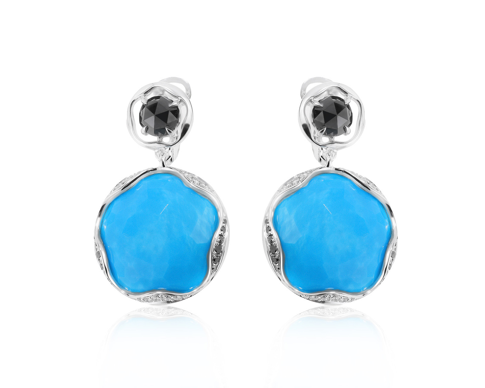 Оригинальные золотые серьги с бирюзой 14.35ct Giovanni Ferraris 171121/2 Оригинальные золотые серьги с бирюзой 14.35ct Giovanni Ferraris 171121/2