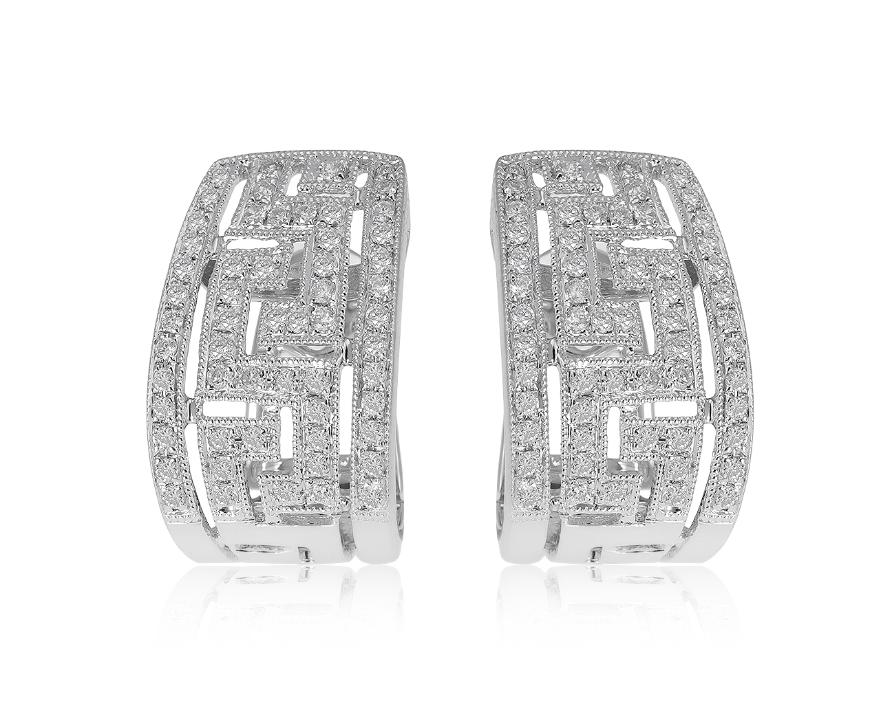 Великолепные золотые серьги с бриллиантами 0.75ct 171120/5