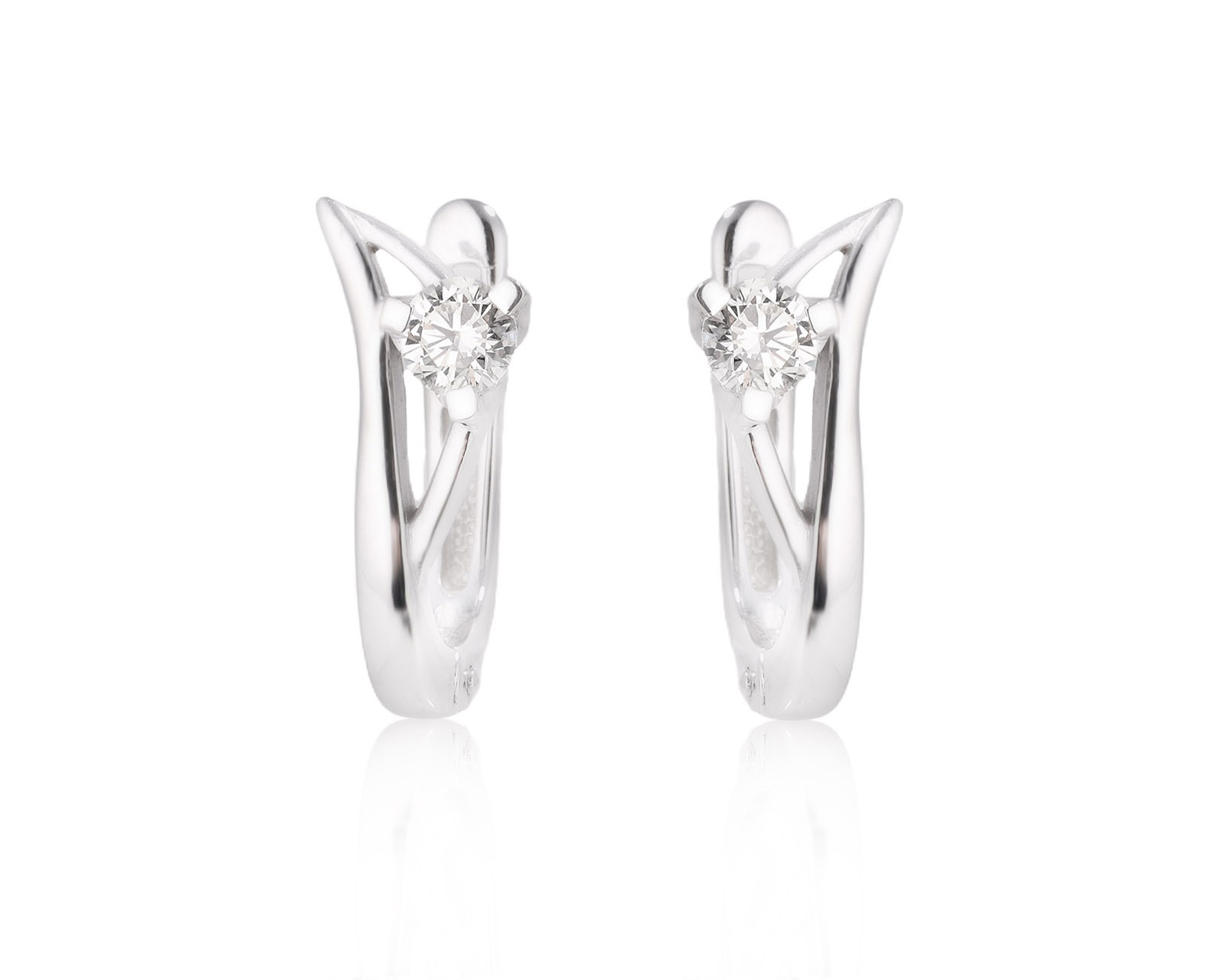 Золотые серьги с бриллиантами 0.31ct 160625/2