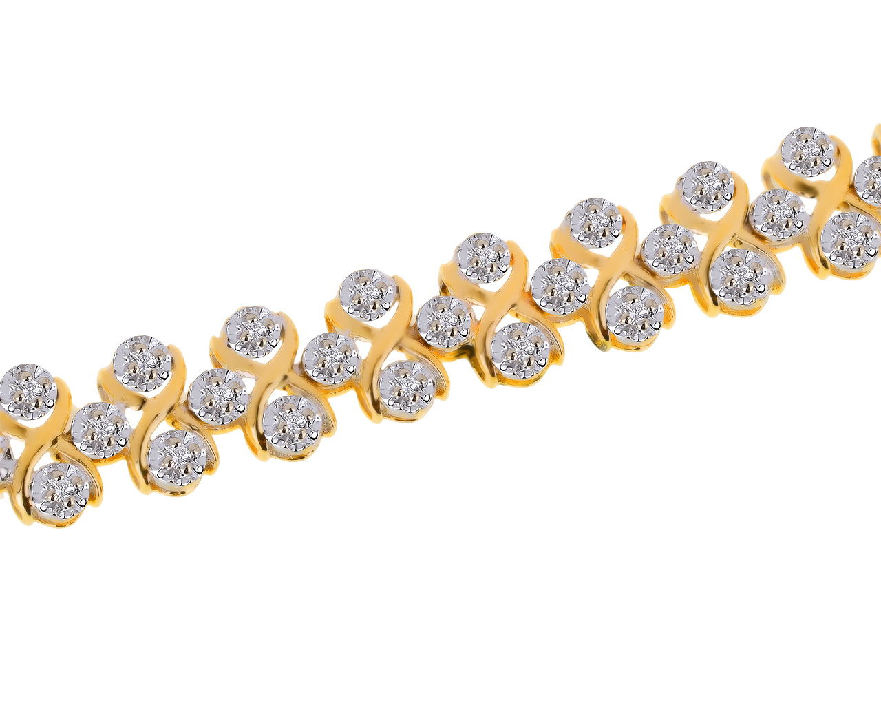 Изумительный золотой браслет с бриллиантами 0.95ct