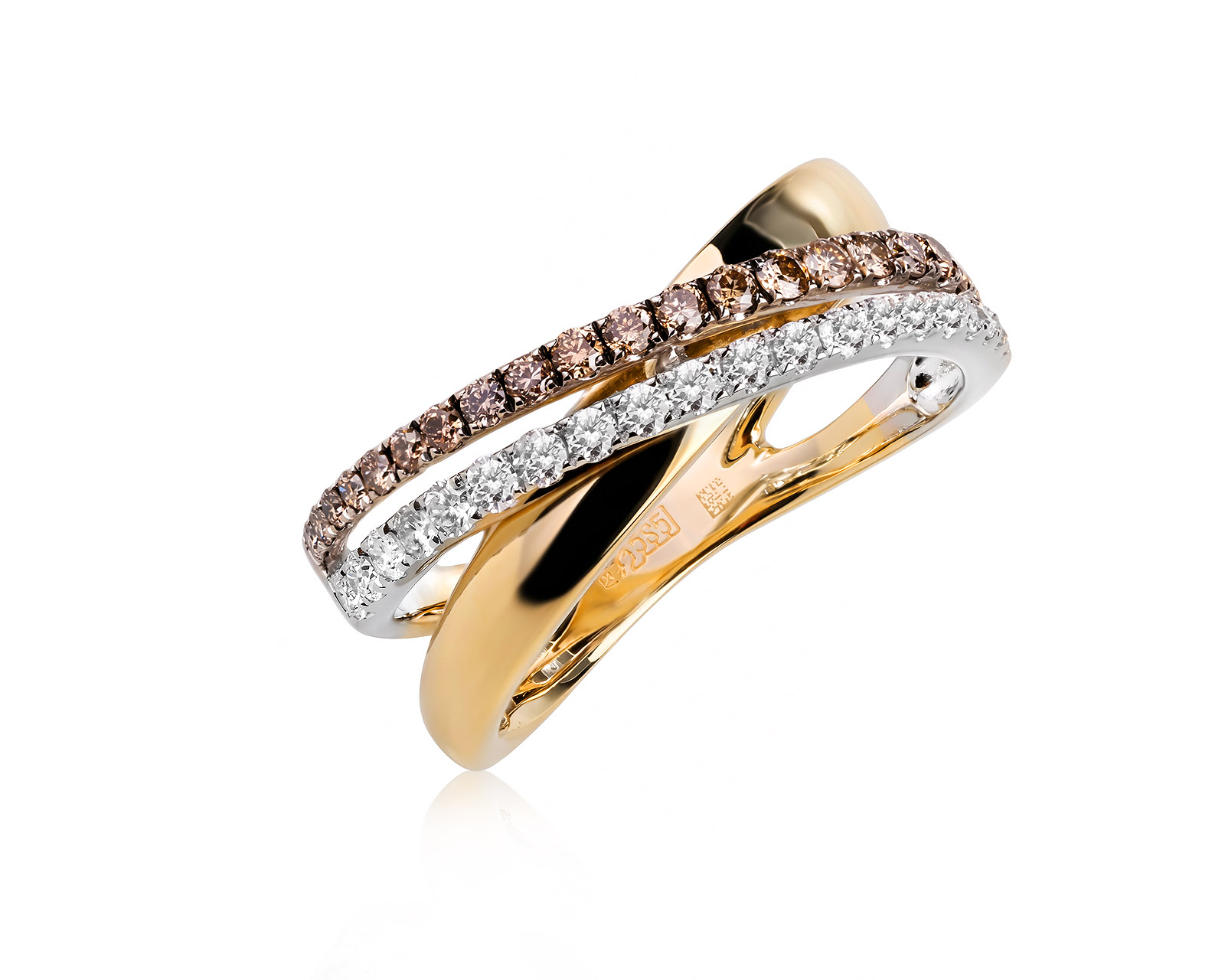 Золотое кольцо с бриллиантами 0.40ct 270626/1