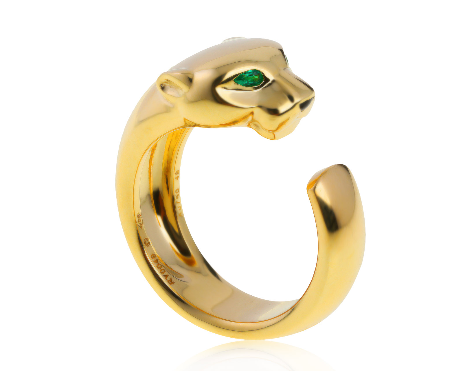 Модное золотое кольцо с изумрудами 0.08ct 160721/13