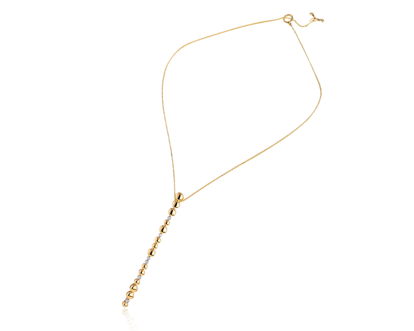 Оригинальное золотое колье с бриллиантами 0.11ct Antonini