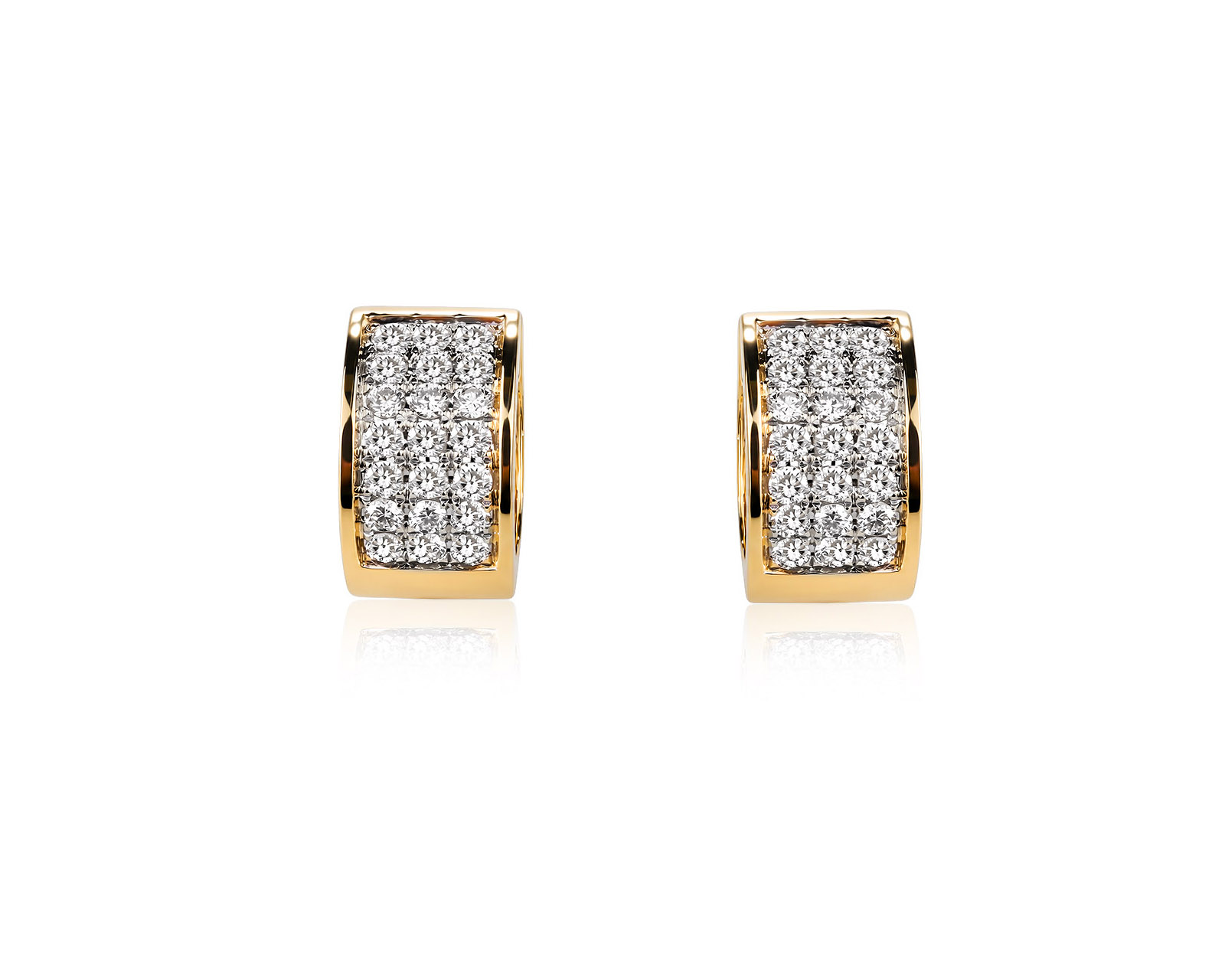 Золотые серьги с бриллиантами 0.75ct 140626/3