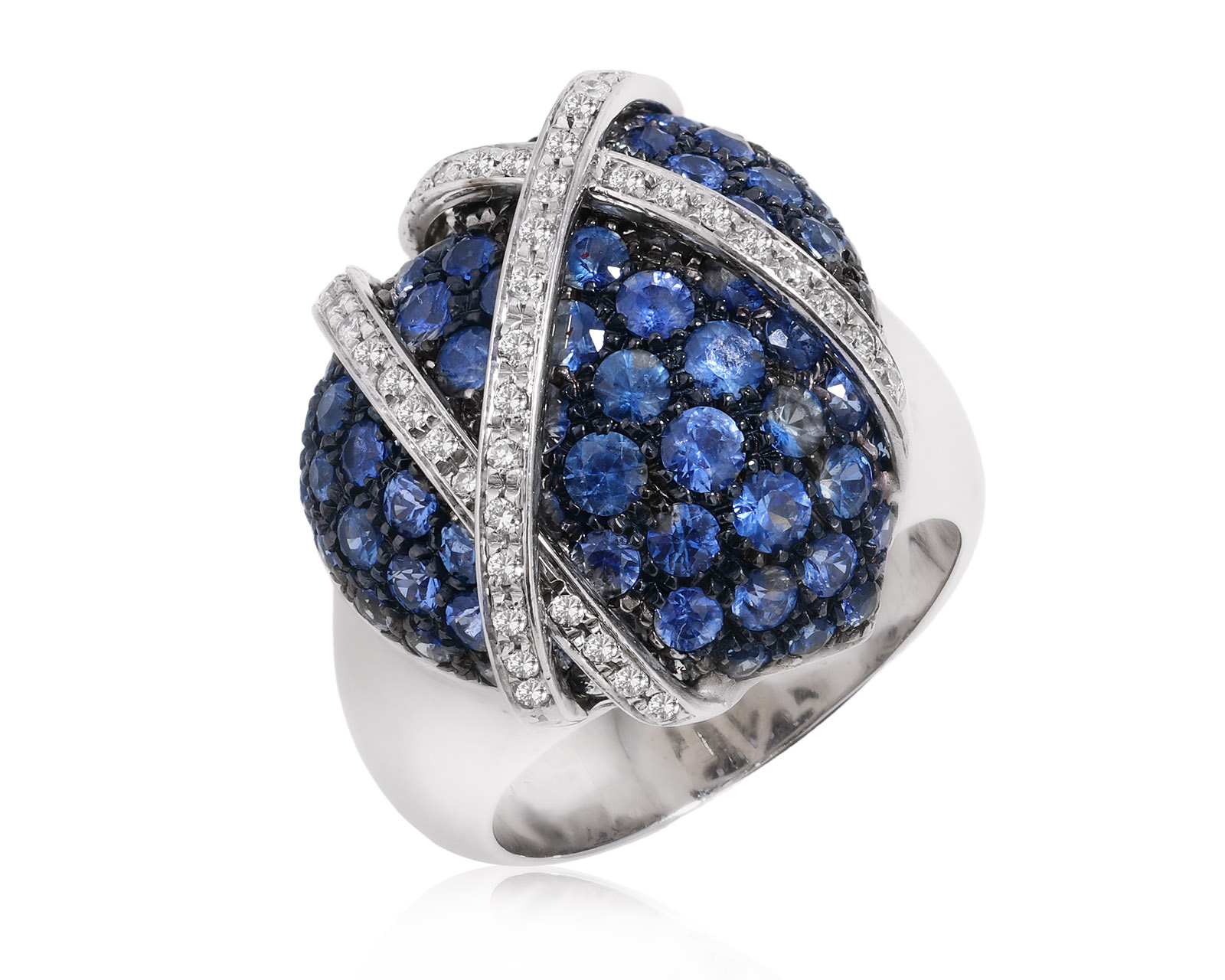 Оригинальное золотое кольцо с сапфирами 3.42ct Leo Pizzo Love 170225/2 Оригинальное золотое кольцо с сапфирами 3.42ct Leo Pizzo Love 170225/2