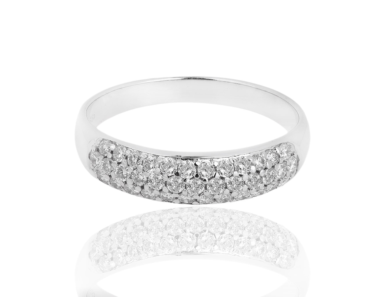 Золотое кольцо усыпанное бриллиантами 0.74ct 081018/9 Золотое кольцо усыпанное бриллиантами 0.74ct 081018/9