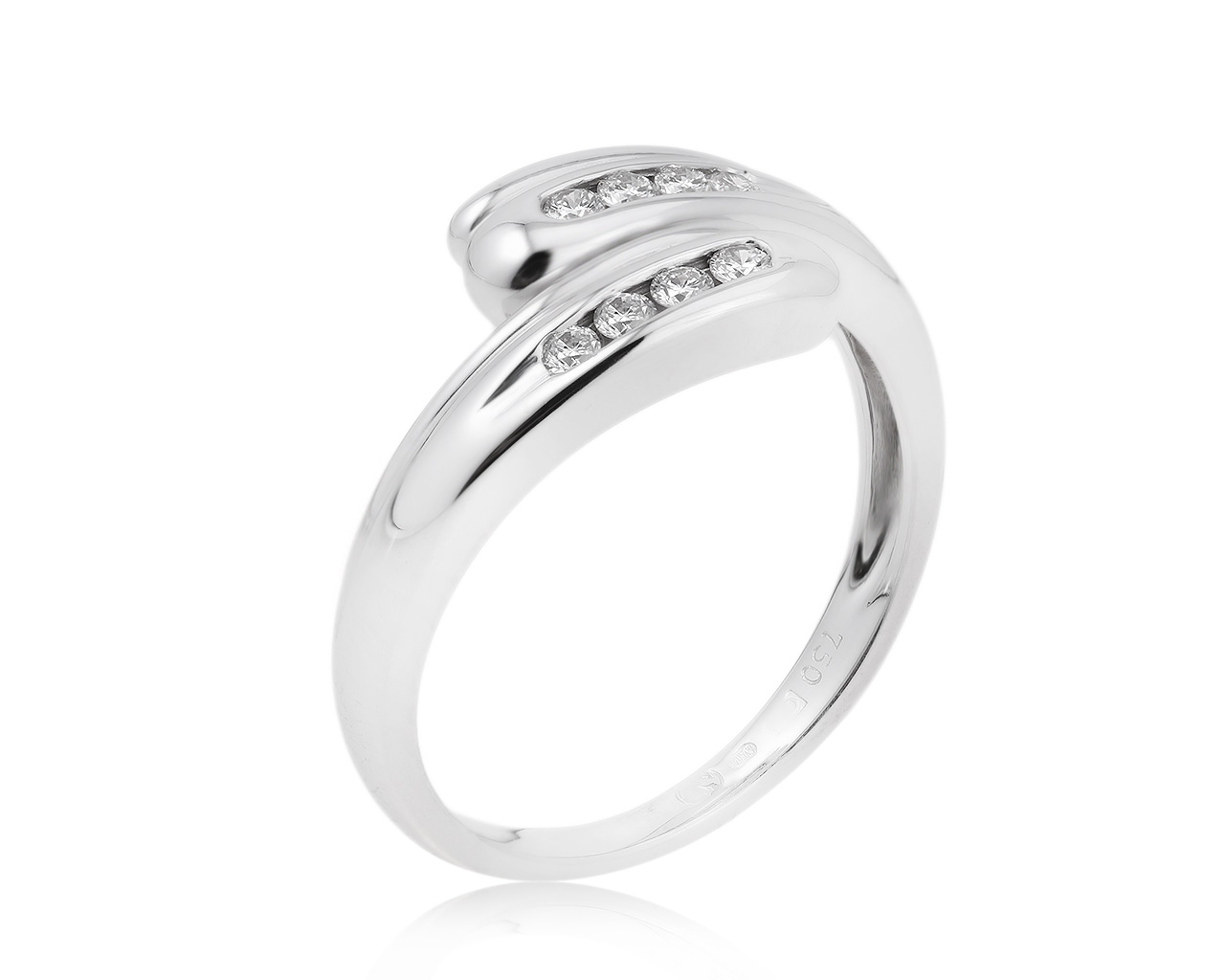 Достойное золотое кольцо с бриллиантами 0.12ct 261020/3