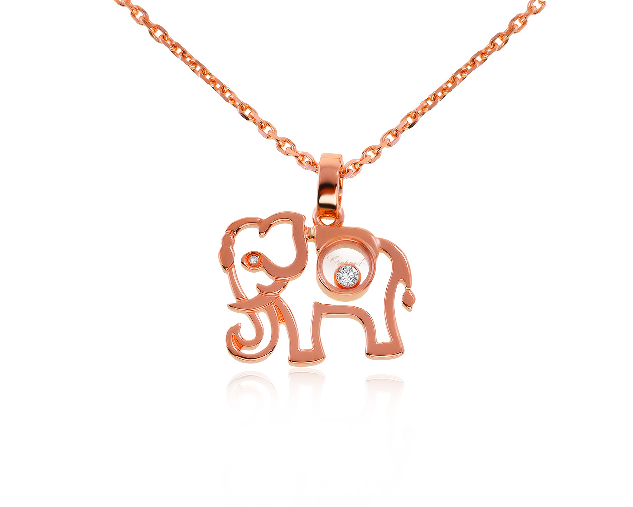 Оригинальный золотой кулон с бриллиантом 0.03ct Chopard 130520/3