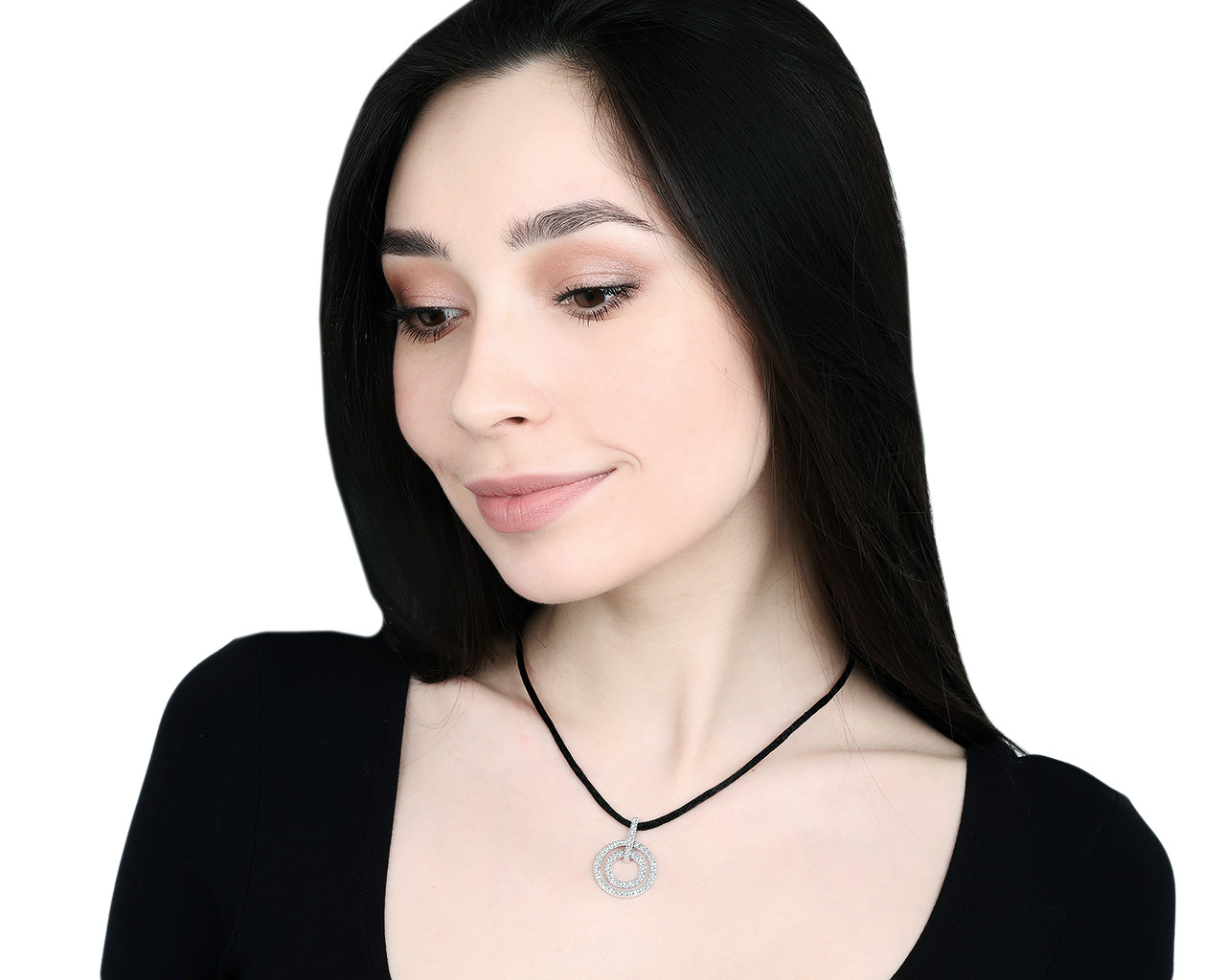 Завораживающий золотой кулон с бриллиантами 0.65ct