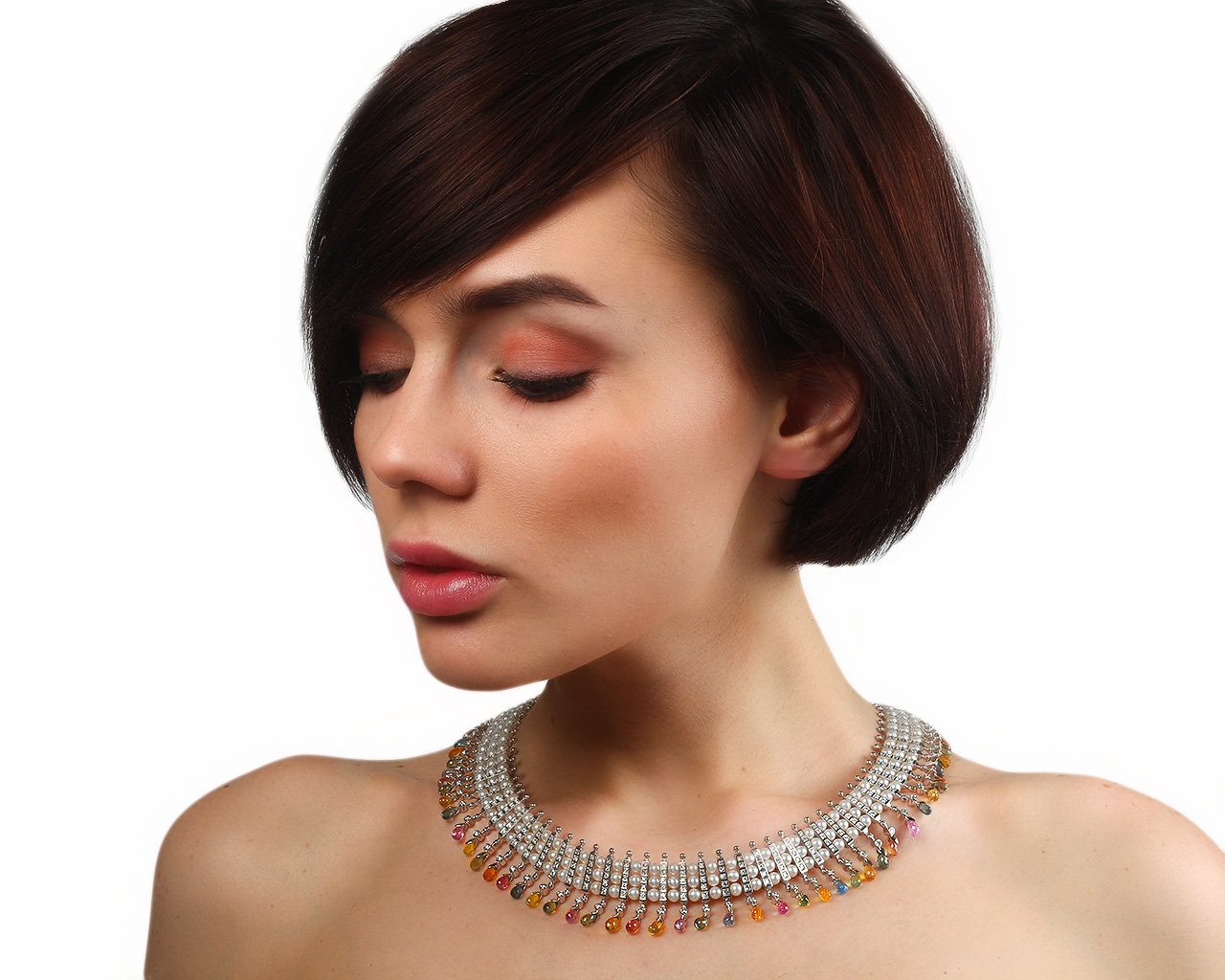 Шикарное золотое колье с бриллиантами 5.32ct