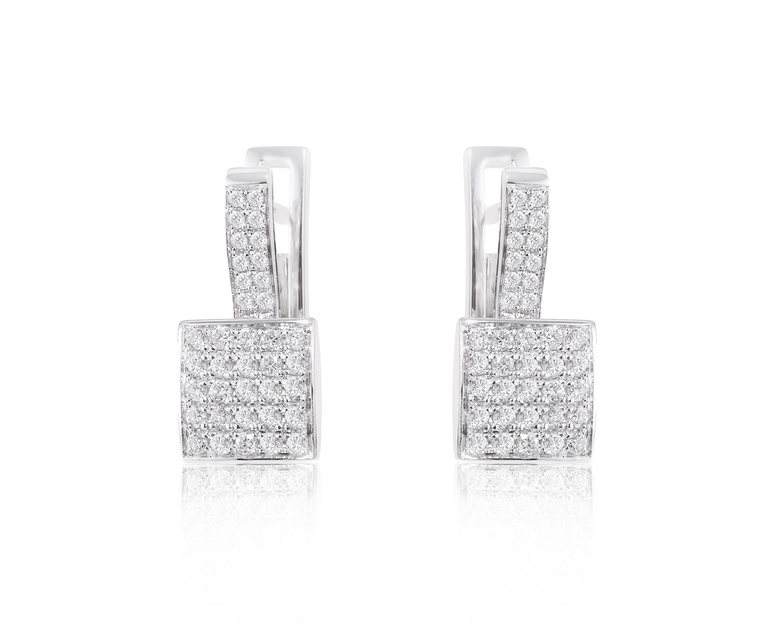 Золотые серьги с бриллиантами 0.83ct