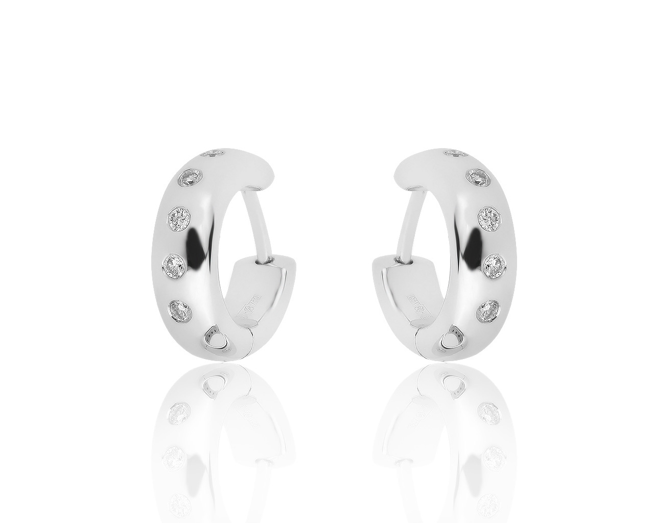 Достойные золотые серьги с бриллиантами 0.36ct 150819/2