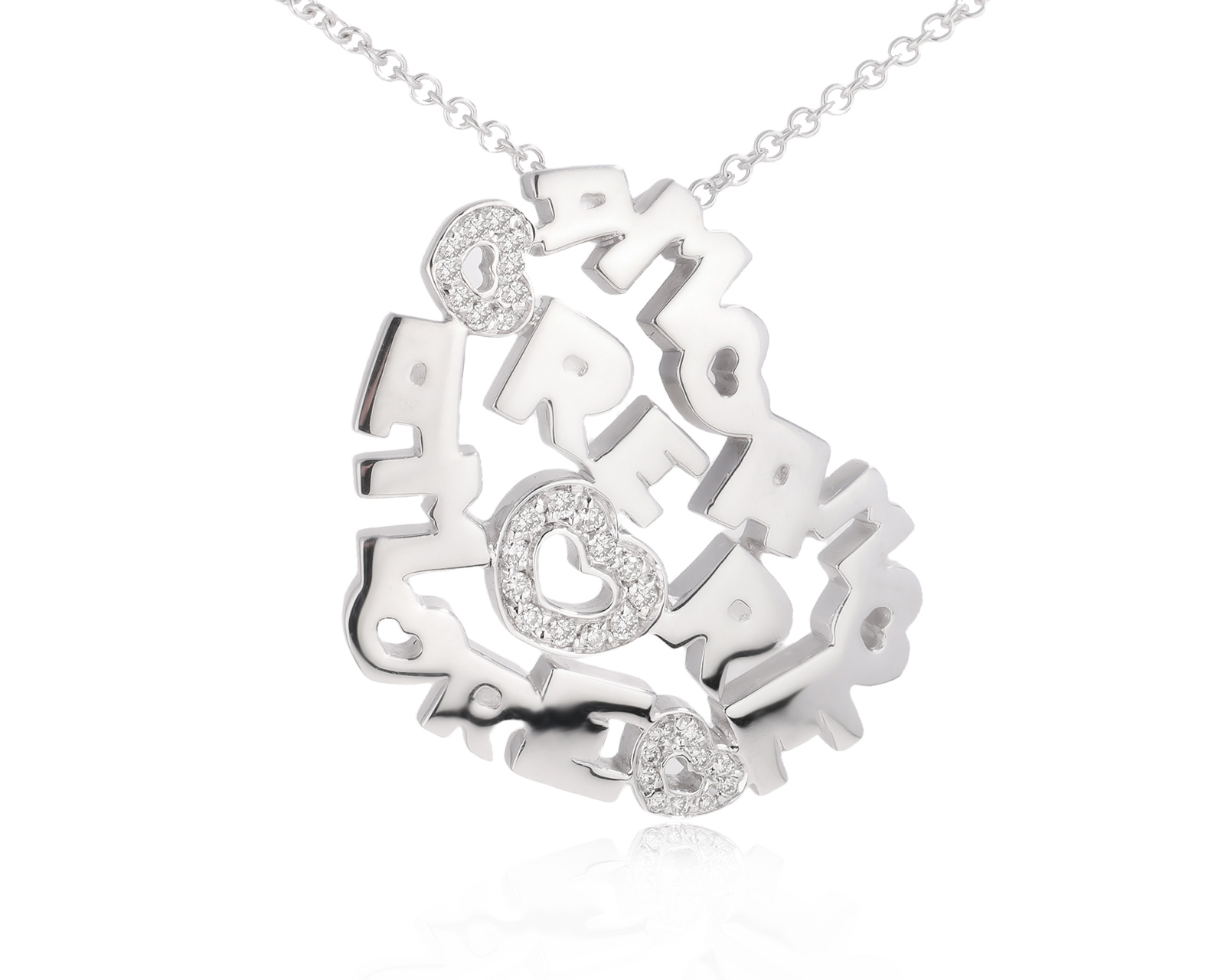 Оригинальное золотое колье с бриллиантами 0.16ct Pasquale Bruni Amore 040126/1