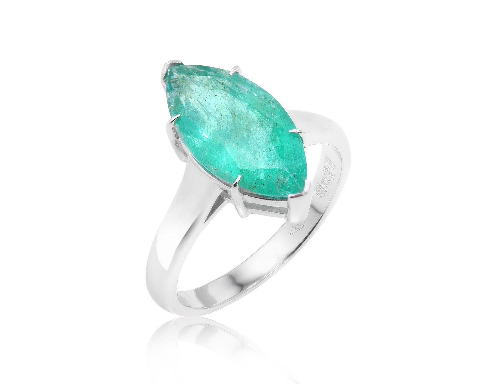 Золотое кольцо с изумрудом 3.24ct