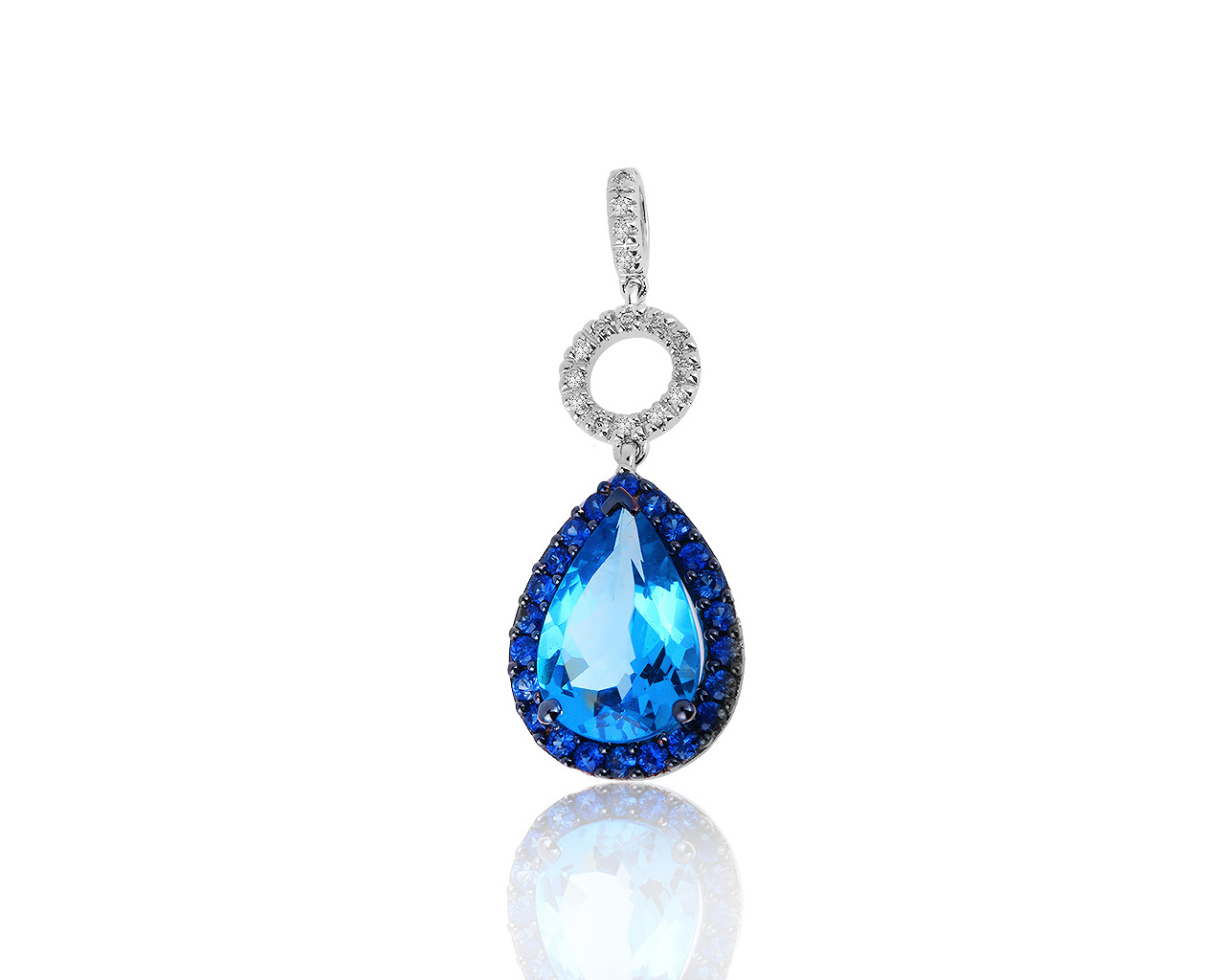 Стильный золотой кулон с топазом 3.37ct 040819/7 Стильный золотой кулон с топазом 3.37ct 040819/7