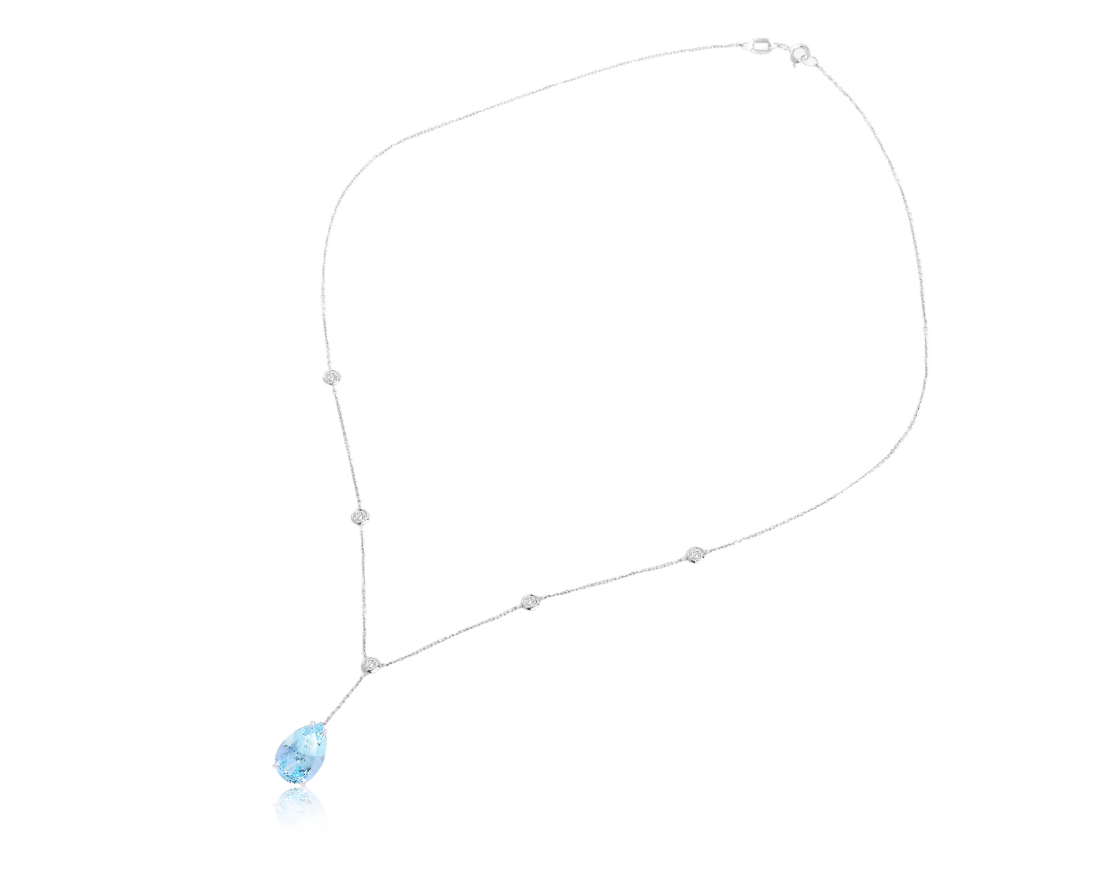 Оригинальное золотое колье с аквамарином 3.14ct Constantin Artmayer
