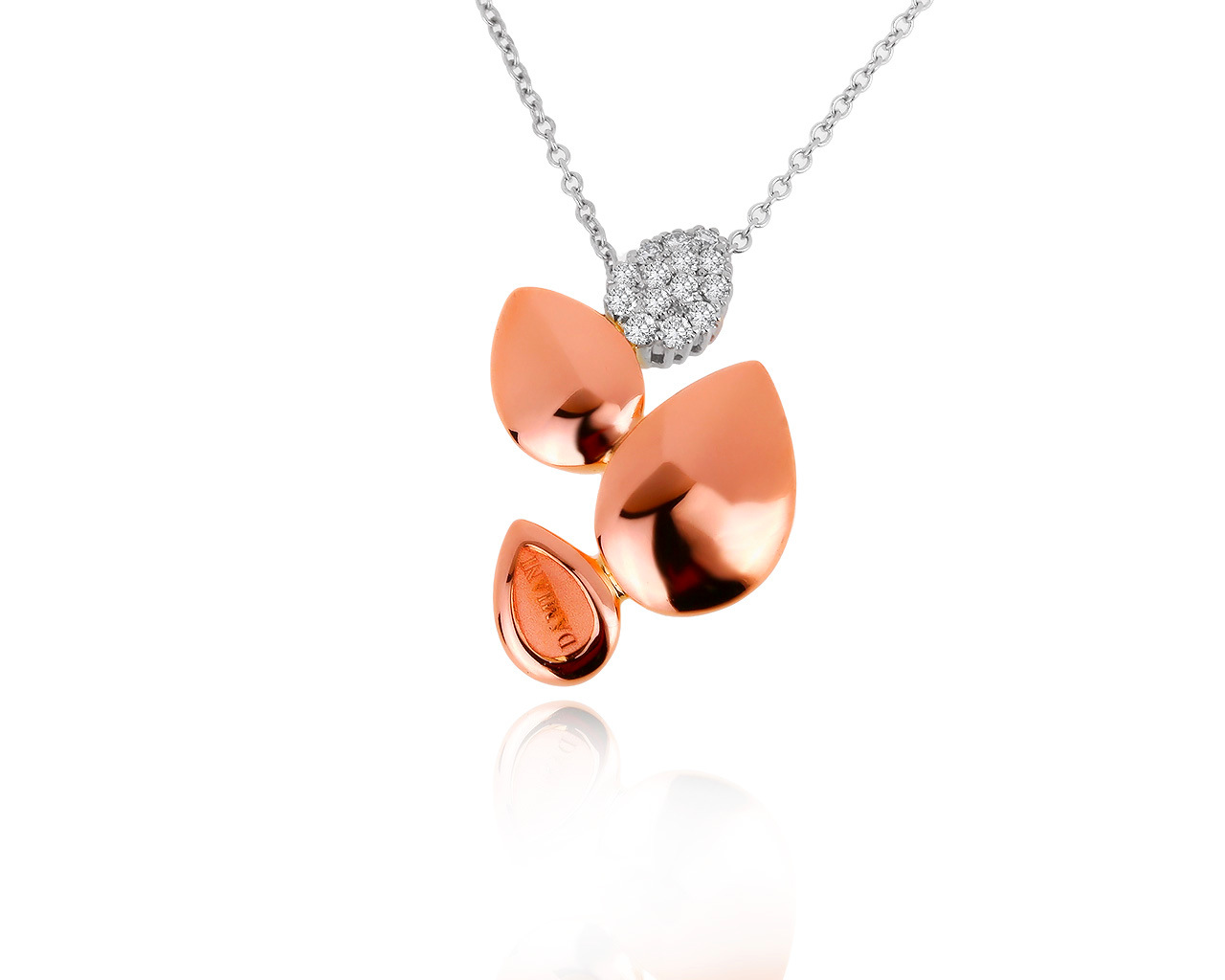 Оригинальный золотой кулон с бриллиантами 0.22ct Damiani 310120/3
