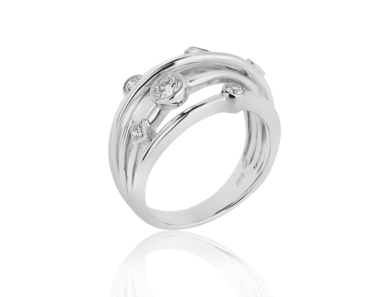 Элегантное золотое кольцо с бриллиантами 0.46ct 091019/3