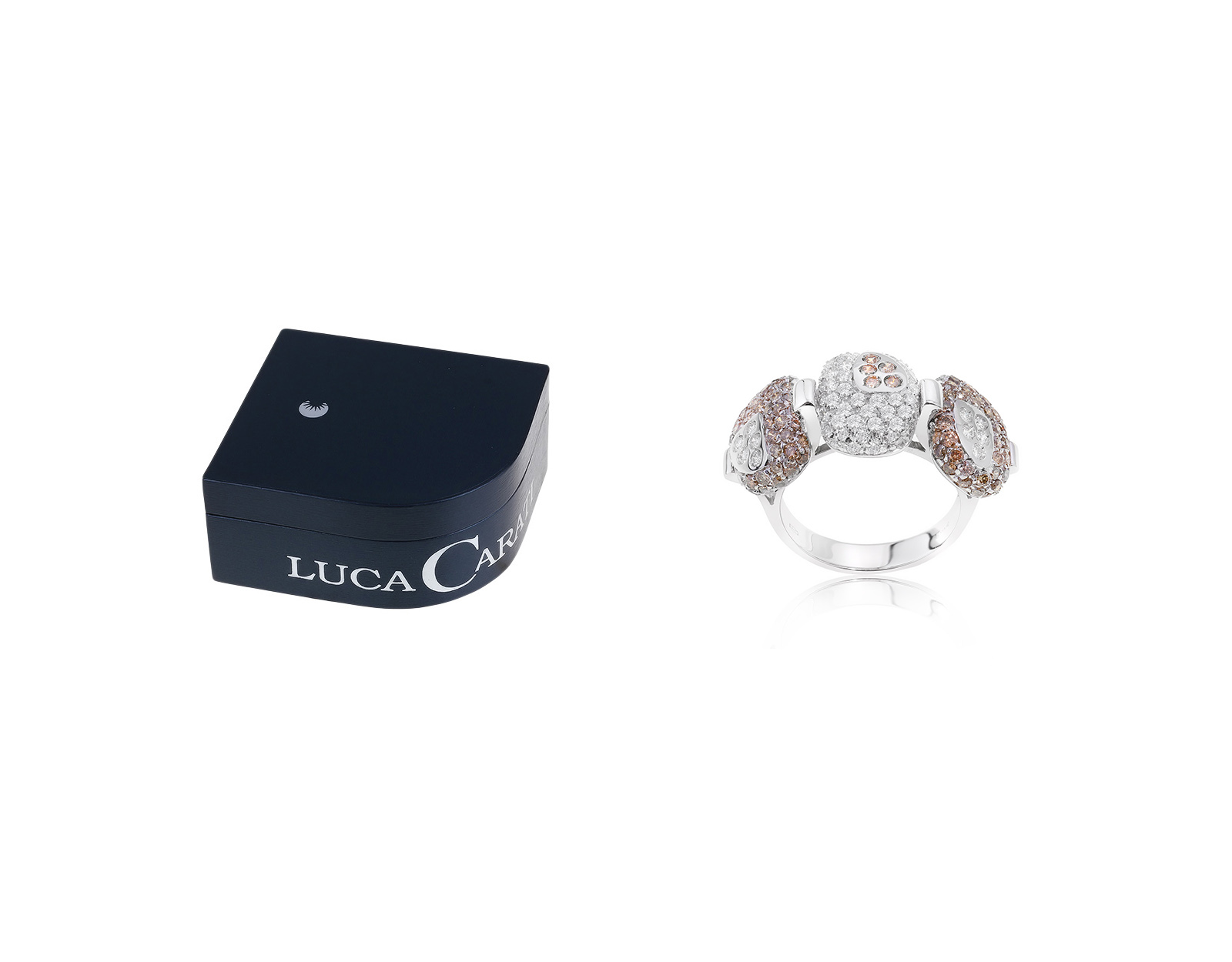 Оригинальное золотое кольцо с бриллиантами 2.16ct Luca Carati