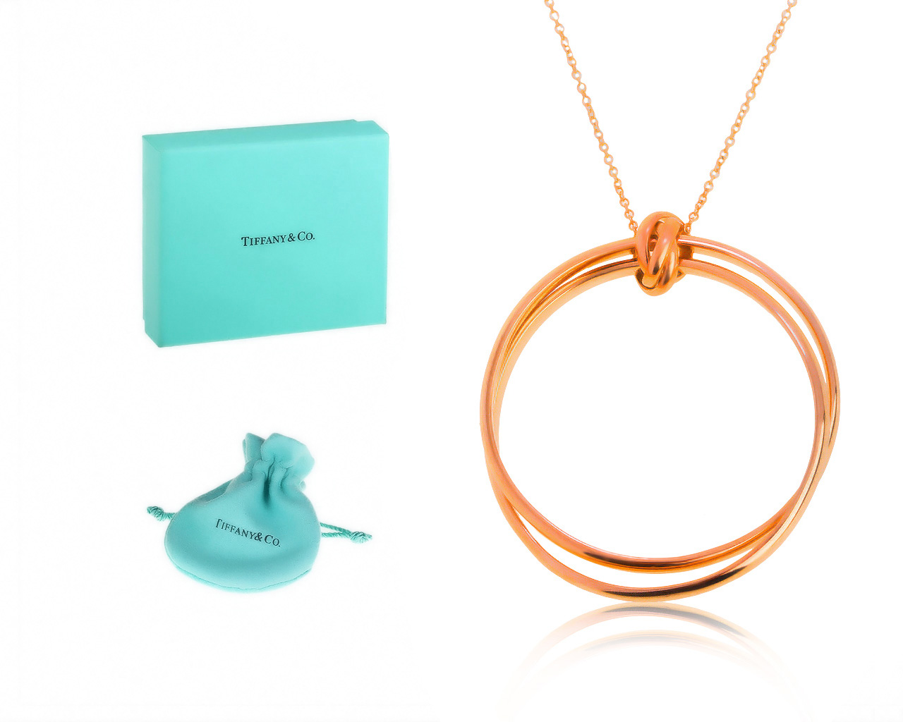 Оригинальный золотой кулон Tiffany&Co Paloma Picasso